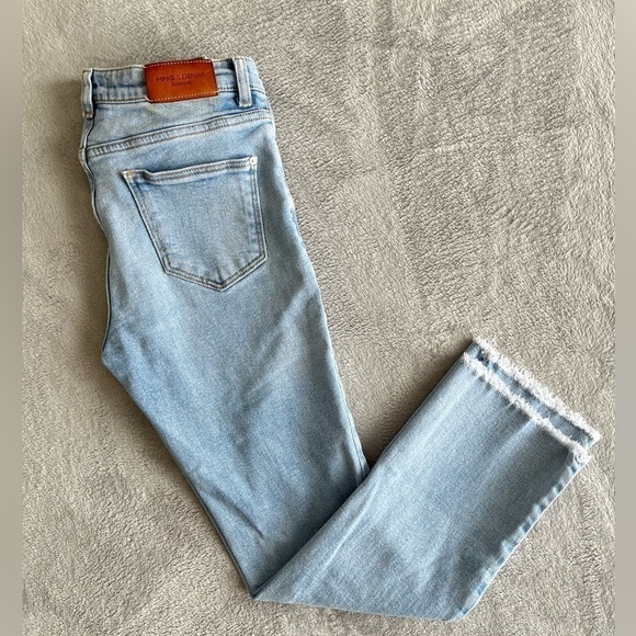 Mango Light Blue Straight Leg Jeans - Picture 7 of 14